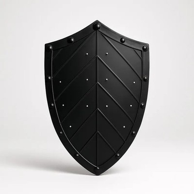 Black Medieval Shield | Knight Armor Shield | LARP & Cosplay Prop | Warrior Shie