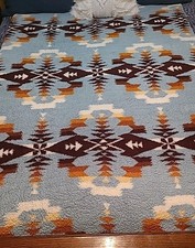Pendleton Reversible Sherpa Fleece Aztec Throw 50 in.X 70 In. Multi Color NWOT