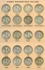 1916-1947-D Liberty Walking Silver Half Dollar Collection in DANSCO Album 7160