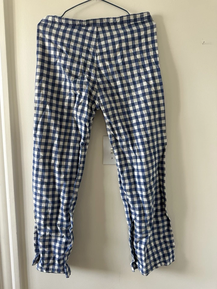 Pantalón informal a cuadros azul y blanco 45 rpm Foto 4 de 4