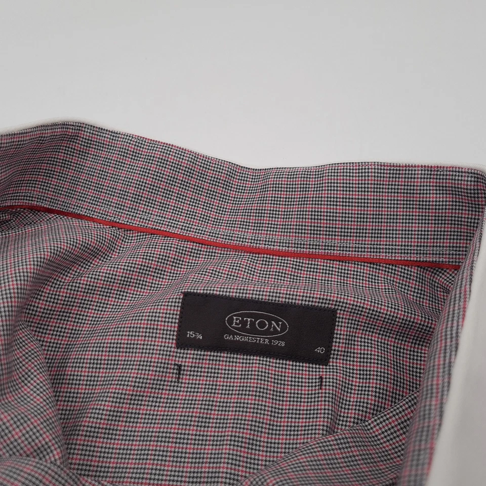Eton Hemd Classico Slim Fit A Caro Zy9 Taglia 40 15.3/4 - Immagine 4 di 4