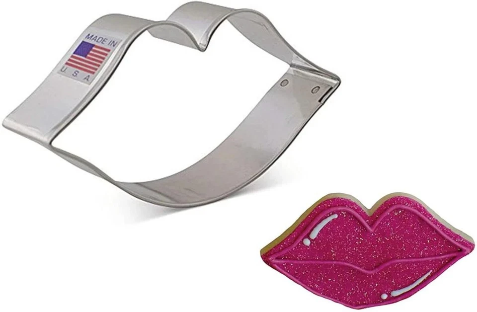 Lips Unique Cookie Cutter Ann Clark Metal Baking Tool Parties, Crafts - Image 2 of 2