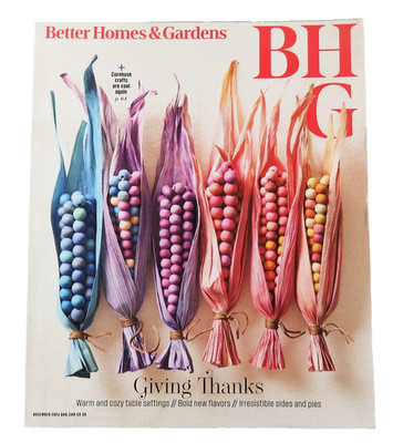 Better Homes & Gardens Nov 2024 Giving Thanks Thanksgiving Cornhusk Crafts