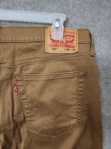Levis 541 Athletic Fit Pants Mens 36x30 Brown Waterless - Picture 5 of 8
