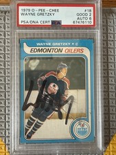 1979-80 OPC O-Pee-Chee Hockey #18 Wayne Gretzky RC Rookie Card Autograph