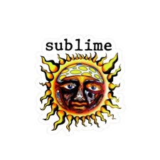 Sublime Sun Kiss-Cut Vinyl Decals, Cool Stickers for Laptop, Car, Gift 