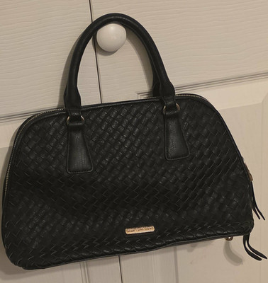 Urban Expressions Black Satchel Top Handle Zip, Detachable Strap, Pockets