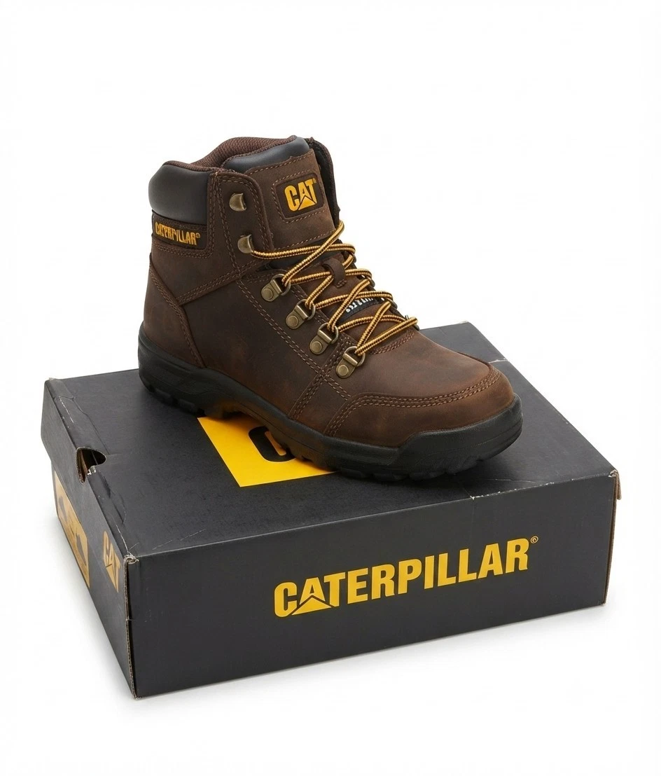 Caterpillar Shoes Mens 13 Brown Walking Machines Leather Work Casual Lace Up Caterpillar Men main image 4