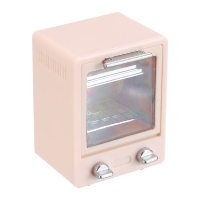 Miniature Play Kitchen Accessory, Plastic Toaster Oven Cookware, Pink