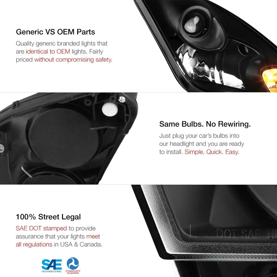 For 00-05 Toyota Celica GT GTS JDM Crystal Black Front Headlights Lamps Assembly - Image 2 of 4