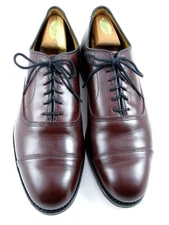 Allen Edmonds "PARK AVENUE" Leather Cap-Toe Oxfords 10 D Burgundy (644N)