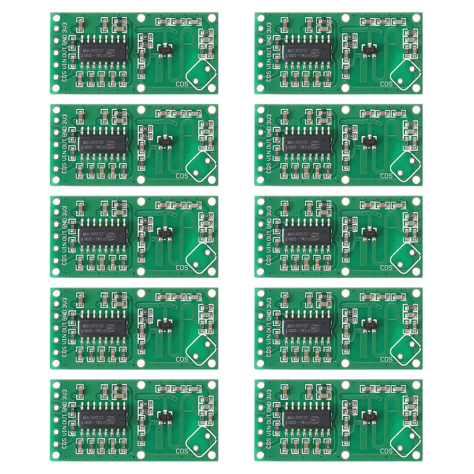 10Pcs Ultrasonic Module Distance Sensor RCWL-0516 High Precision Measuring Green