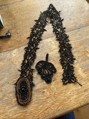 Wunderschöner antiker Art Deco Flapper Handarbeit Perlen Gürtel - Vintage 20er Jahre zum restaurieren