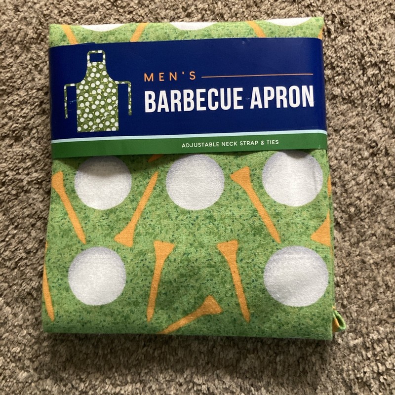 Men’s Golf Barbecue Apron W/adjustable Neck Strap & Ties