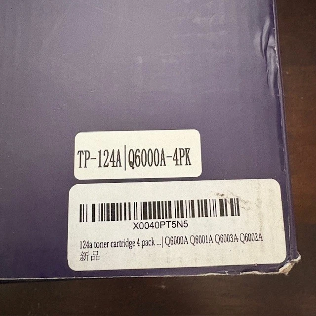 124A 4PK Toner Cartridges WITH CHIP color HP LaserJet 1600 2600n 2605 1015 1017 - Image 3 of 4