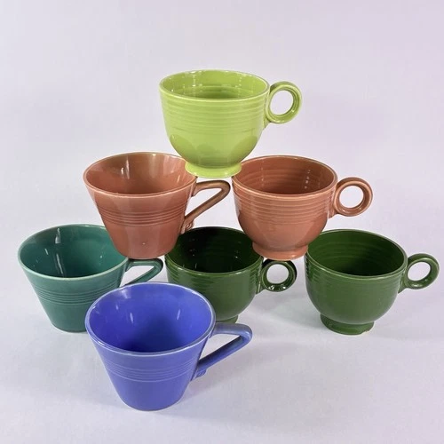 Lot of 7 Vintage Fiestaware 2-3/4" Coffee Tea Cups Various Colors