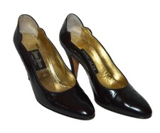 PANCALDI NEIMAN MARCUS Varta Black PUMP SHOES 4.5 Medium Made In Italy