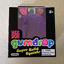 Schylling Nee Doh Gumdrop Super Solid Squish Squeeze Toy Purple Age 3