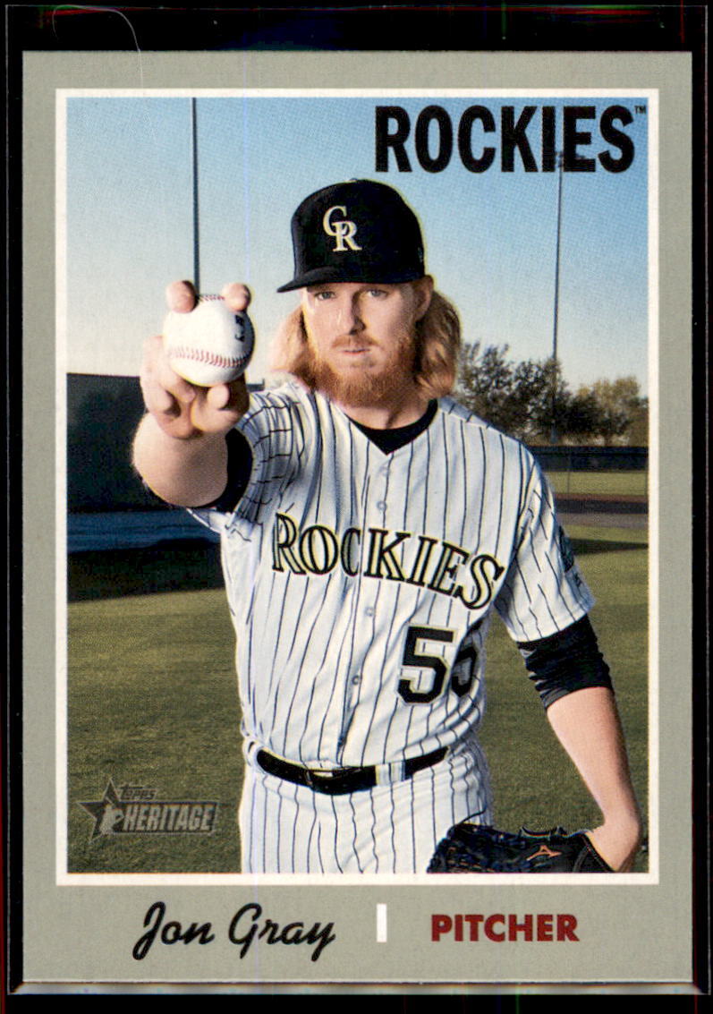 2019 Topps Heritage Jon Gray #255 Colorado Rockies