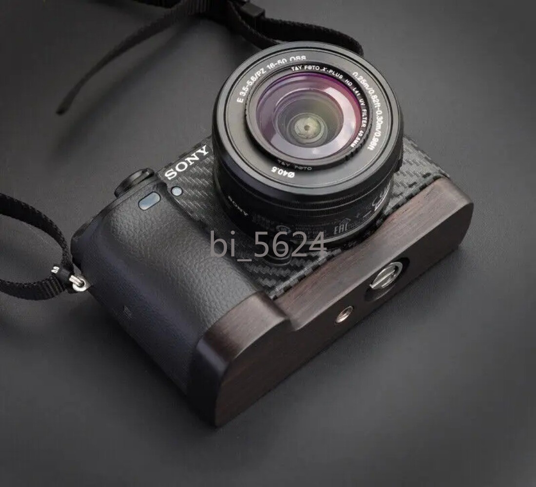Ebony Wood Camera Grip Base Clamp Plate for Sony Alpha A6400 A6300 A6100  A6000