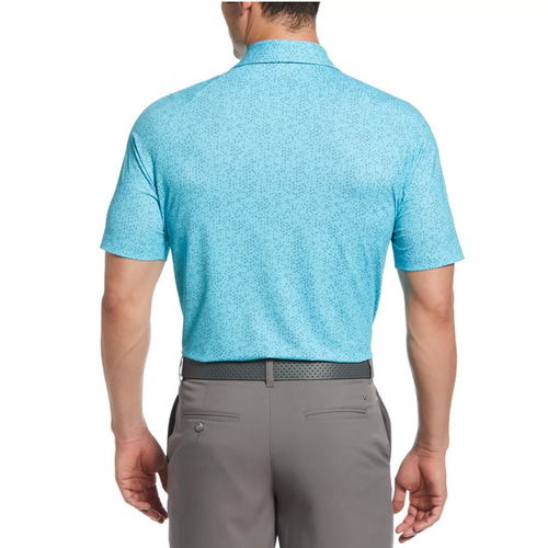 Callaway Herren Poloshirt Konfetti Print Kurzarm Santorini, Blau, Md - Bild 5 von 6