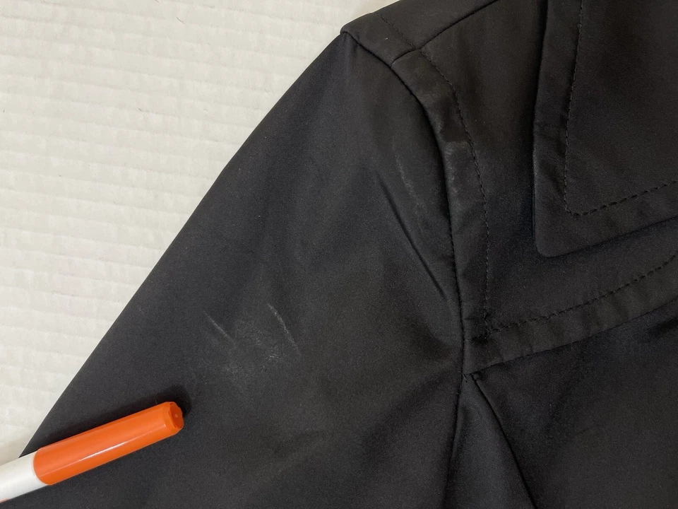 Kenneth Cole Reaction Black Button Up Trench Coat Women’s Size XS - Image 3 of 4