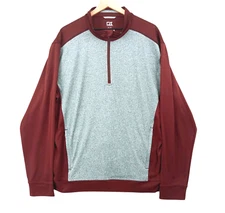 Cutter & Buck CB Drytec Sweater Mens XL Colorblock UPF 50 Long Sleeve Golf Sport