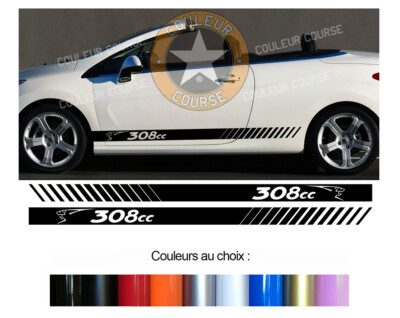 2 X SEITENSTREIFEN FÜR PEUGEOT 308CC 308 CC AUFKLEBER STICKER BD500-51