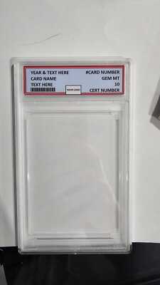 Empty Frosted PSA Style Grading Slab Case and Custom PSA Style Grading Labels