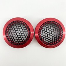 2-1.5" Aluminum Speaker Cover Mesh Grill For Car Audio DJ PA Tweeter Speaker Red