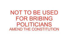 NOT TO BE USED FOR BRIBING POLITICIANS Red Self Inking Rubber Stamp Amazing Arts