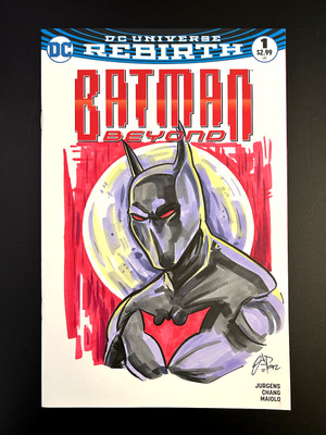 Batman Beyond #1 Sketch Cover Original Art Variant DC Rebirth