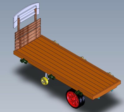 O/On3/On30 1/48 WISEMAN OKT-33 FRUEHAUF FLAT BED TRAILER WITH TIE-DOWNS KIT