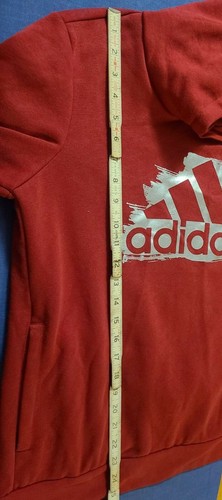 Adidas Kids Red Hoodie New Medium 12-14 Sf36 - Picture 7 of 7