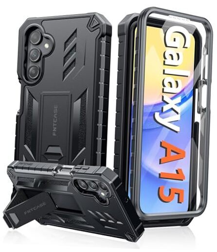 FNTCASE for Samsung Galaxy A15-5G Case: Military Grade Drop Proof Black