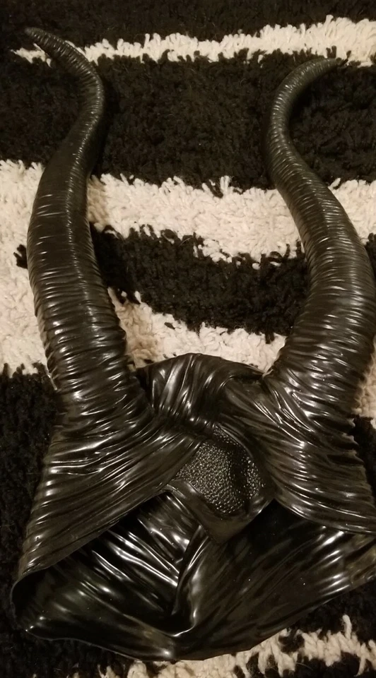 Хэллоуин косплей Малефисента ведьма рога шляпа головной убор маска головной убор вечеринки королева - Изображение 2 из 2