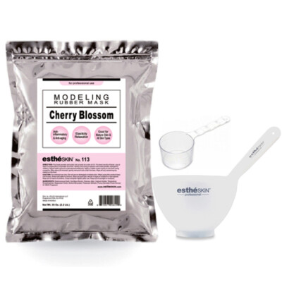 estheSKIN No.113 Cherry Blossom Modeling Mask Powder with 3pcs Mixing Bowl Set