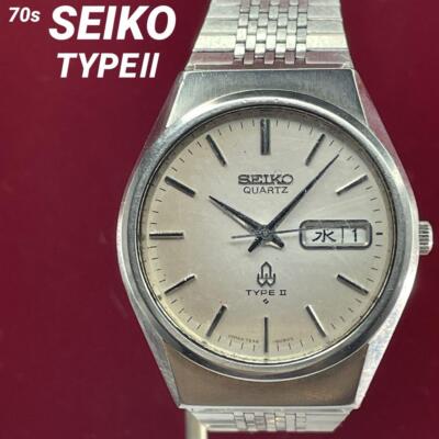 SEIKO TYPE 2 GENUINE SS BRACELET QZ JAPAN MADE MEN'S