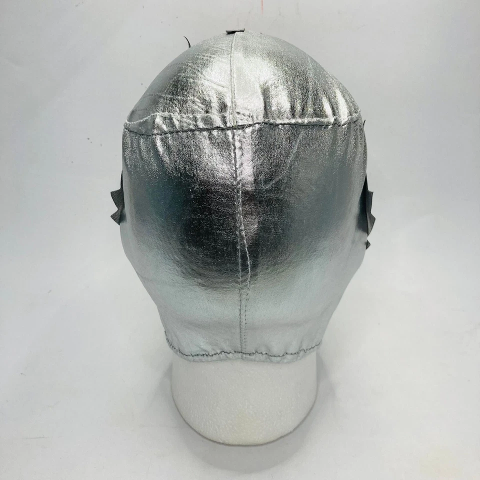 Máscara para niños Mysterio Lucha Máscara Pullover Ajuste Color Plata y Dorado Disfraz Lucha Lib Foto 4 de 4