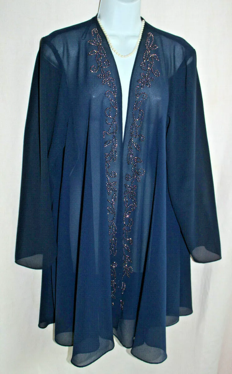 Navy blue sheer clearance jacket