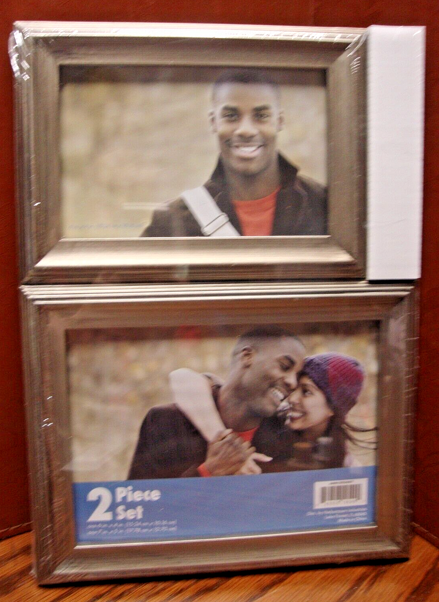 PHOTO FRAME Harbortown Industries-2pc Gray Plastic for 4x6 & 5x7