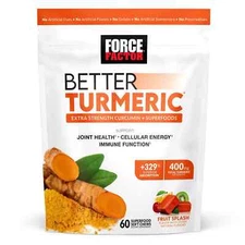 Force Factor Better Turmeric Soft Chews Curcumin Supplement for Joint Health