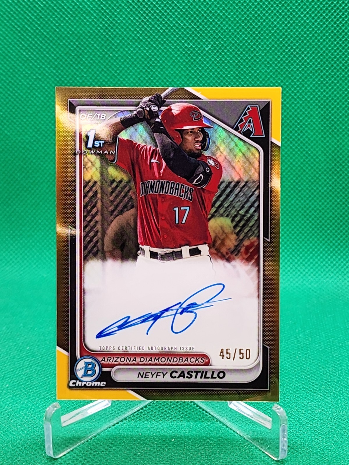 2024 Bowman Chrome Neyfy Castillo Prospect Gold Refractor Auto #45/50 #CPA-NC