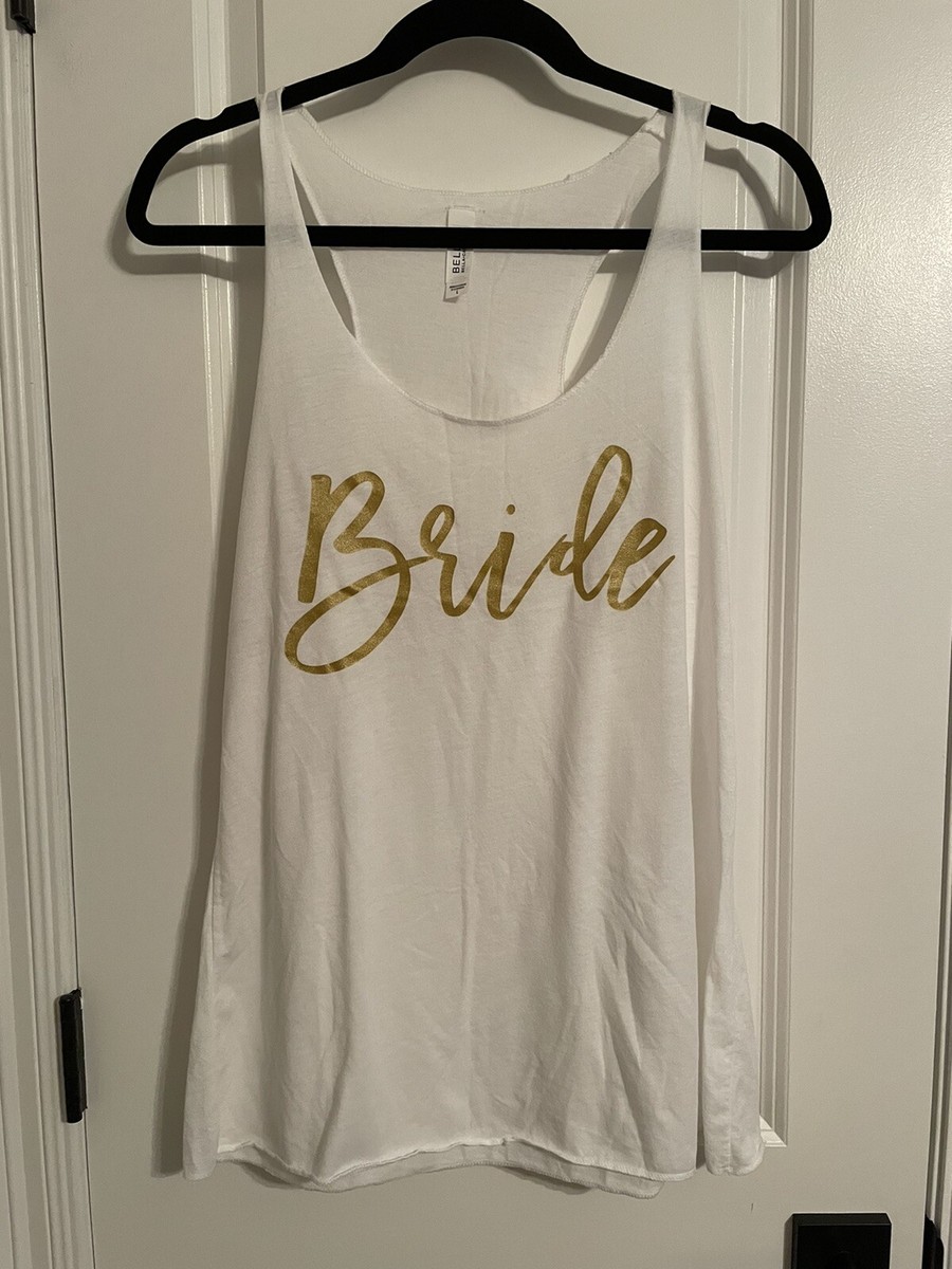 Bella Canvas Bride Bachelorette Triblend Racerback White Tank