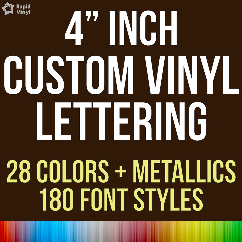 Calcomanía adhesiva de transferencia de números de letras de vinilo personalizada de 4 pulgadas vidrio para ventana de barco Foto 2 de 4