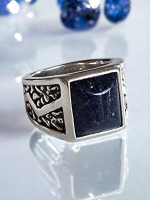 * Seltener Damenring * Lapislazuli * Carolyn Pollack * Silber 925 * (1223)