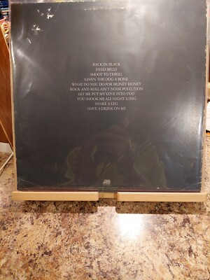 AC/DC BACK IN BLACK 1980 Specialty Pressing Embossed Cover Vinyl