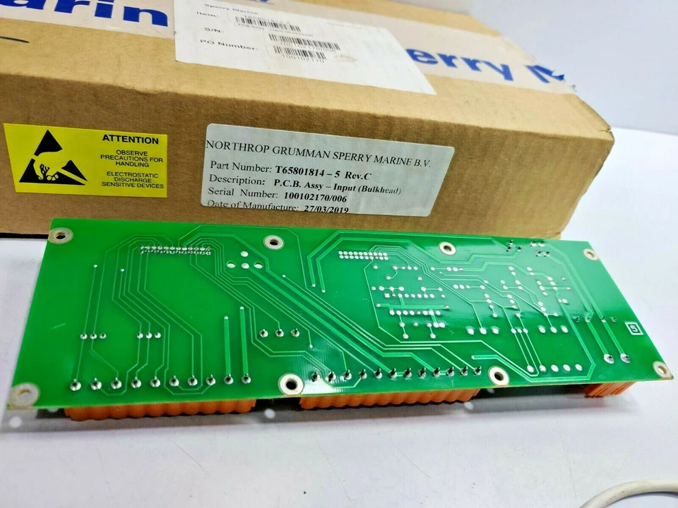Northrop Grumman Sperry Marine T65801814-5 Rev.C PCB Assy. Input (Bulkhead) - Image 2 of 3