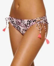 $20 Hula Honey Juniors' Crossed Paths Hipster Bikini Bottoms Beige Size Small