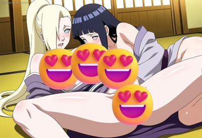 hinata x ino naruto Waifu Art Print - high quality PHOTO PRINT - 4x6